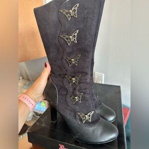 Steampunk Butterfly Victorian Boots